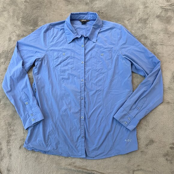 Outdoor Research Tops - OR Outdoor Research Long Sleeve Wayward Shirt Women's XL Blue Outdoor Nylon